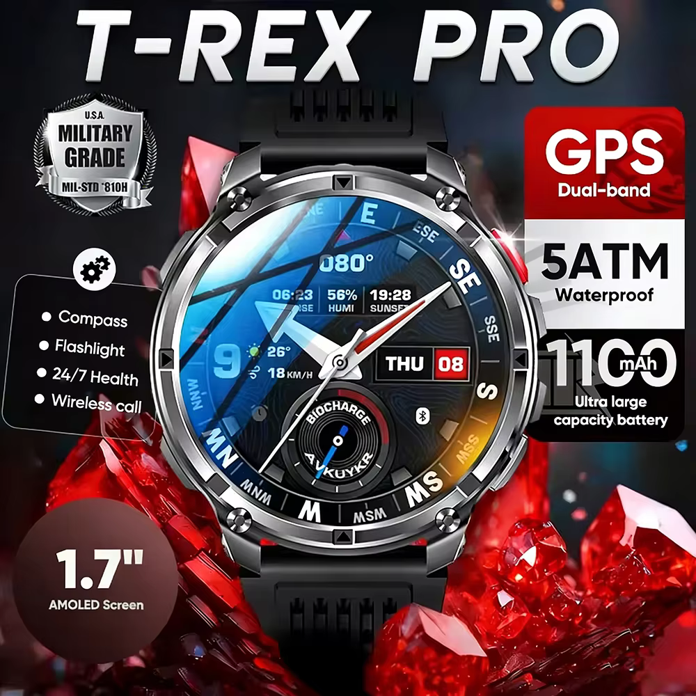 Gps Running Watch - 2026 New T-Rex3 Pro 1100mAh Battery