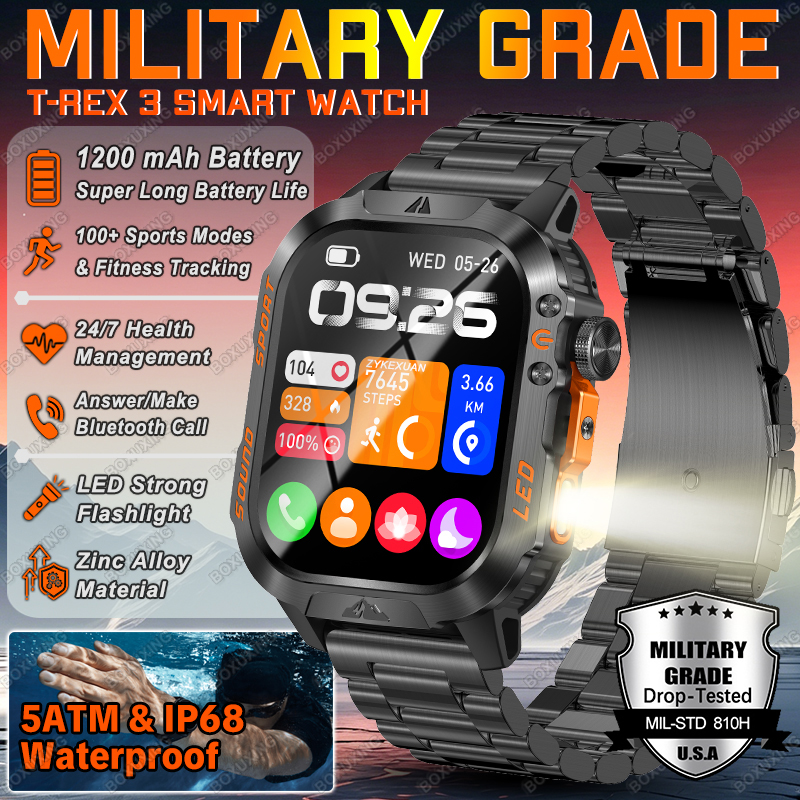 Gps Running Watch - 2026 New 1200 mAh Battery Military