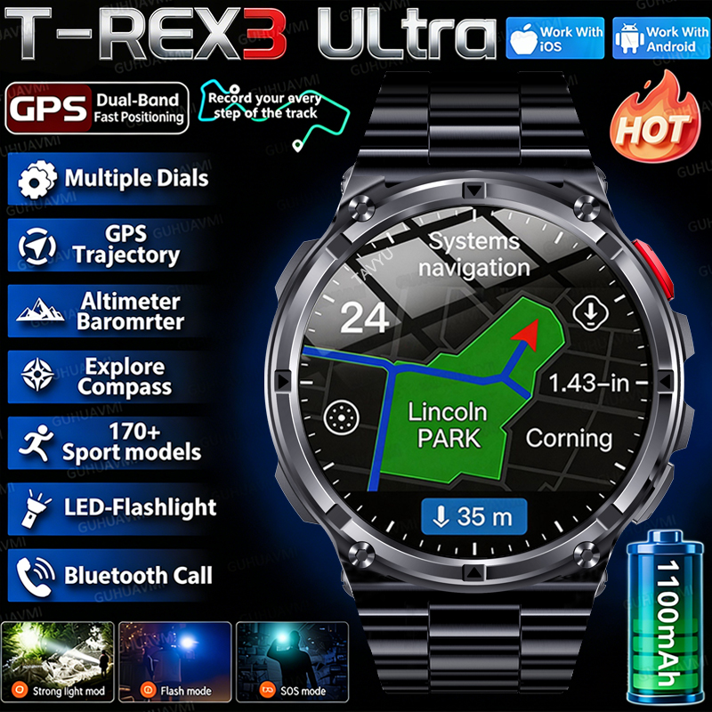 2026 New T-Rex3 Pro 1100mAh Ba – обзор и цена Gps Running Watch