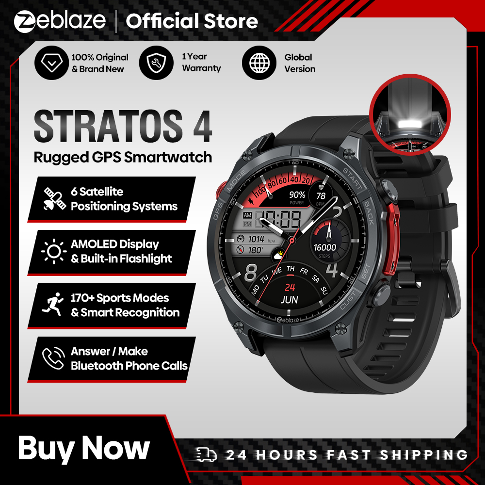 NEW Zeblaze Stratos 4 GPS Smar – обзор и цена Gps Running Watch