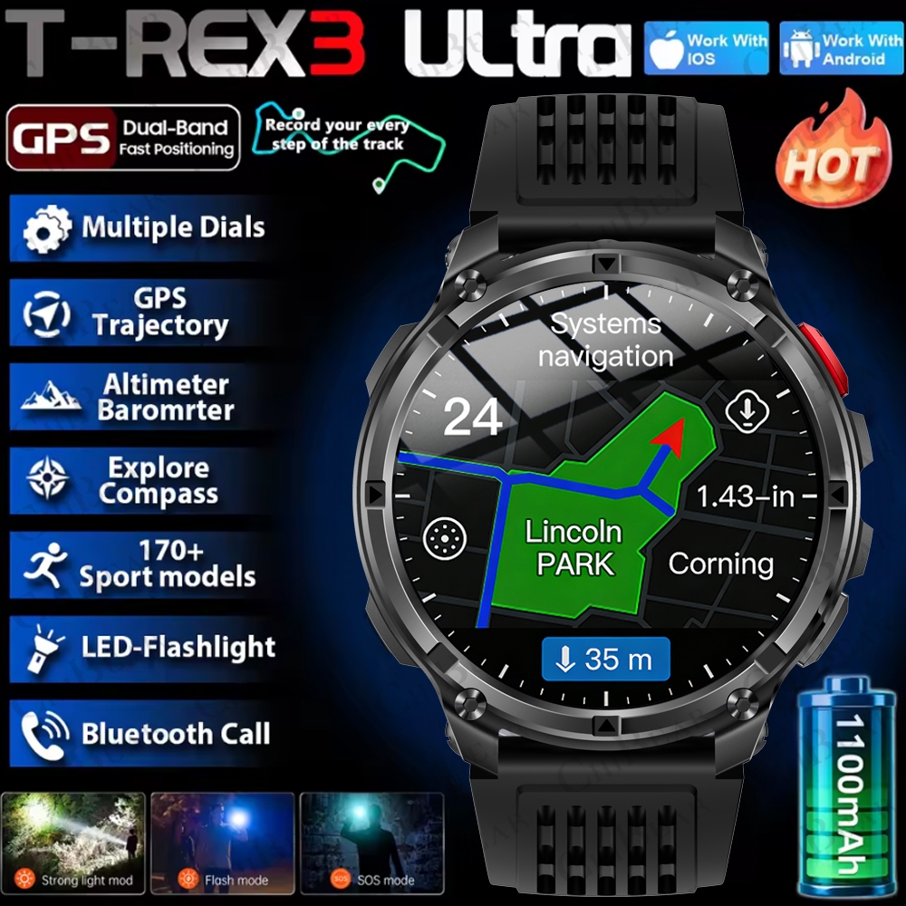 2026 New T-Rex3 Pro 1100mAh Ba – обзор и цена Gps Running Watch